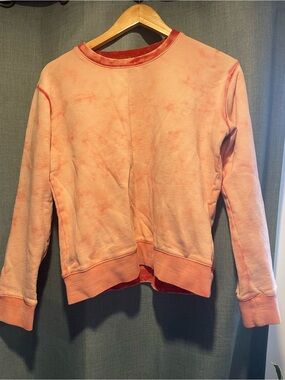 Vigoss Coral Tie-Dye Crewneck Sweatshirt